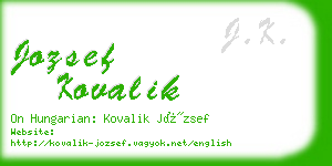 jozsef kovalik business card